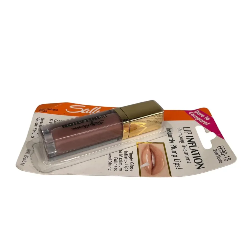 Sally Hansen Lip Inflation Lip Gloss 6690-18 Sheer Mocha New